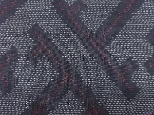 アンティーク　抽象模様織り出し本場泥大島紬着物